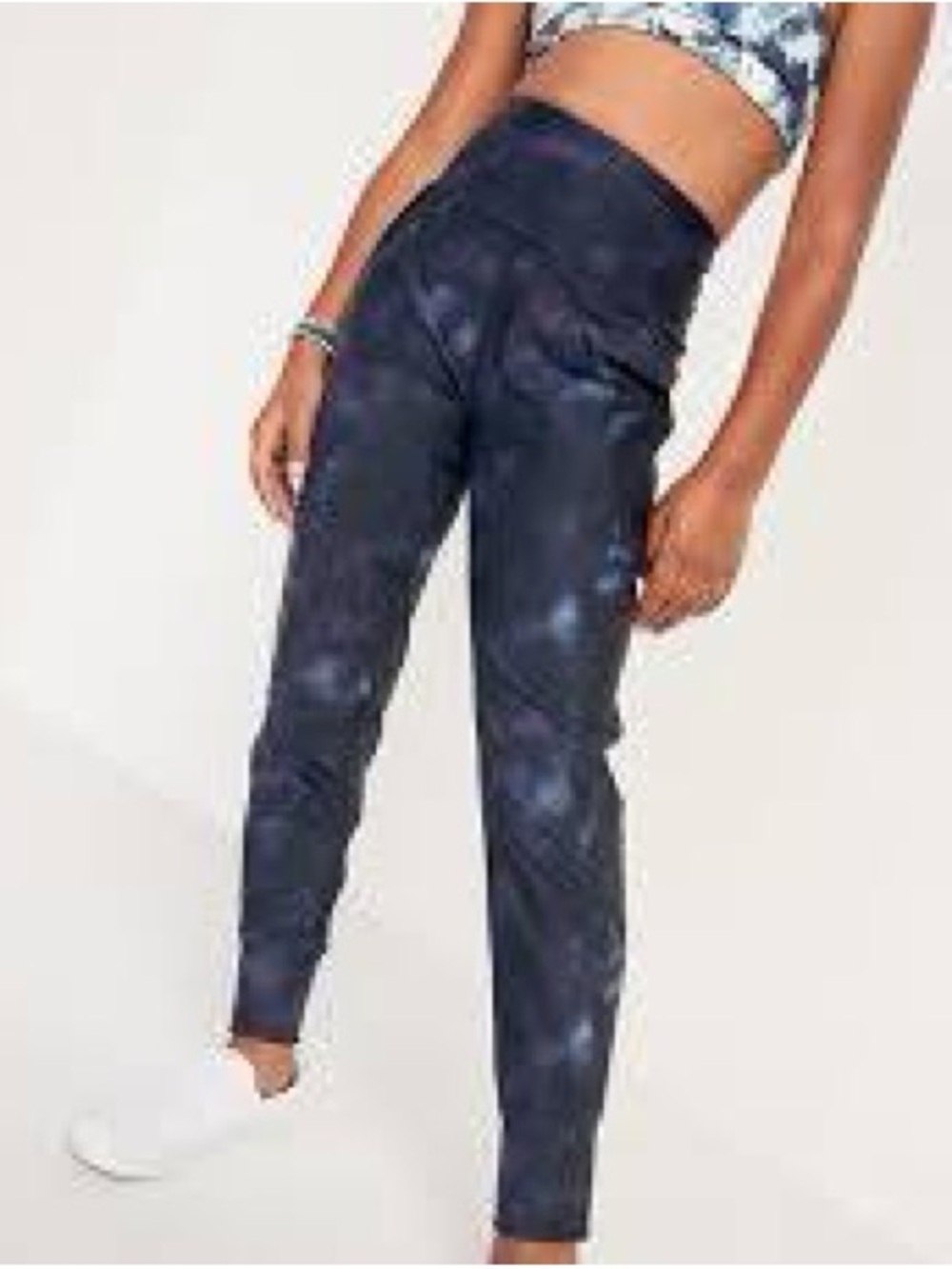 Old Navy High-Rise joggers Tie-Dye Active Leggings in Navy & Purple